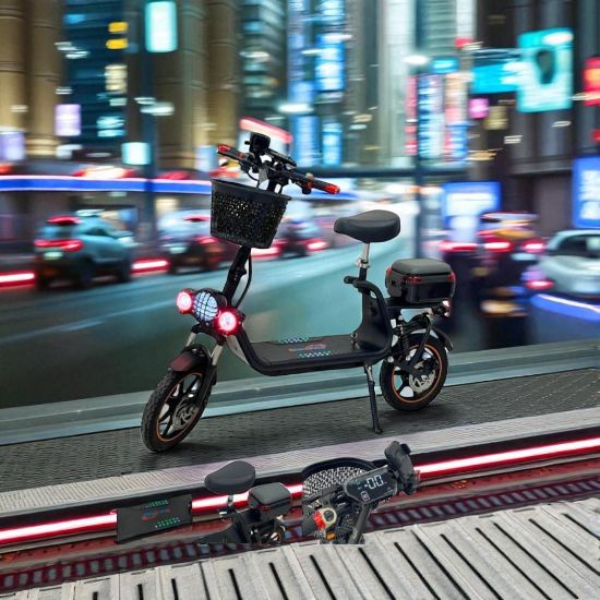 صورة سكوتر درفت إلكتروني بلوتوث – تصميم جرافيتي أزرق